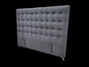 Maison Buttoned Headboard - Queen Size - Dark Grey Warwick Fabric - NEW ARRIVAL