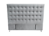 Maison Buttoned Headboard - Queen Size - Steel Velvet - NEW ARRIVAL