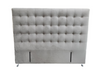 Maison Buttoned Headboard - Super King Size - Beige Velvet