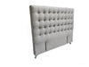 Maison Buttoned Headboard - Super King Size - Beige Velvet