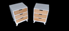 Bedside Cabinet Pair - Mindi Wood - Carolina Finish