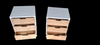 Bedside Cabinet Pair - Mindi Wood - Carolina Finish