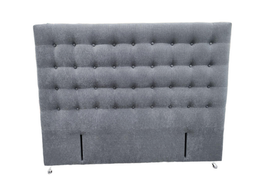 Maison Buttoned Headboard - Queen Size - Dark Grey Warwick Fabric - NEW ARRIVAL