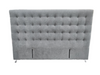 Maison Buttoned Headboard - King Size - Light Grey Warwick Fabric - NEW ARRIVAL