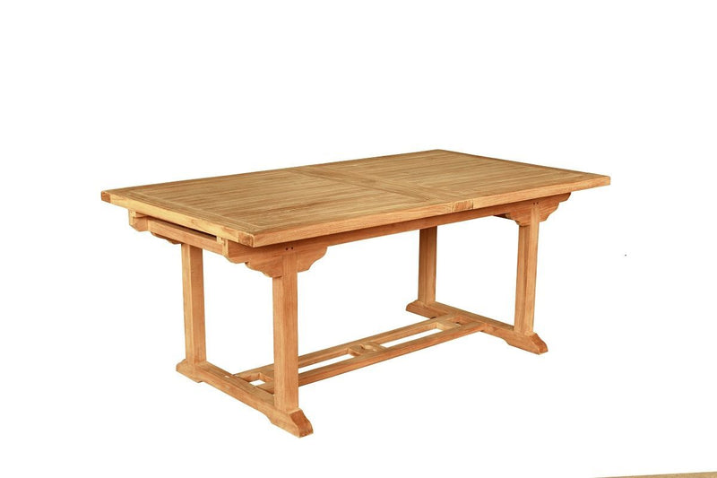 Outdoor rectangle teak table set (6 x  chairs)