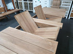 OUTDOOR FURNITURE-TEAK WOOD TABLE AND 8 CHAIRS
