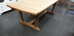 OUTDOOR FURNITURE - TEAK WOOD TABLE AND 8 CHAIRS- WINDSOR SET
