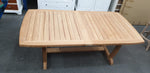 OUTDOOR FURNITURE - TEAK WOOD TABLE AND 8 CHAIRS- WINDSOR SET