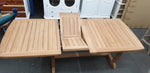 OUTDOOR FURNITURE - TEAK WOOD TABLE AND 8 CHAIRS- WINDSOR SET