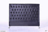 Dahlia Buttoned California King Headboard - Black Velvet