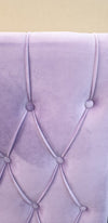 Dahlia Buttoned King Single Headboard - Violet(Lavender) Velvet