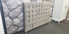 Maison Buttoned King Headboard - Stone Grey Velvet