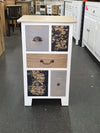 Bedside/Lamp Table - Mindi Wood - Five Drawer - Carolina Vintage