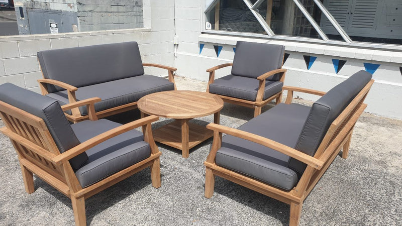 Outdoor Deep Seat Set - Teak Wood