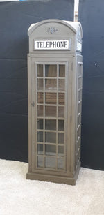 TELEPHONE BOOTH DISPLAY /DRINKS CABINET - Gray