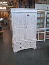 Free Standing Wardrobe - Mindi Wood - White Wash