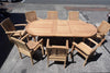 OUTDOOR FURNITURE-TEAK WOOD TABLE AND 8 CHAIRS