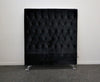 Dahlia Buttoned King Single Headboard - Black Velvet