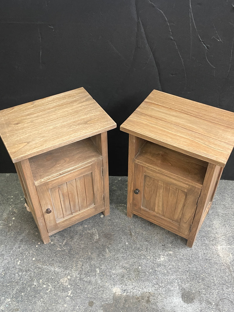 Wax Bedside Table Set - Mindi Wood