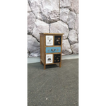 Bedside/Lamp Table - Mindi Wood - Five Drawer - Brown Finish