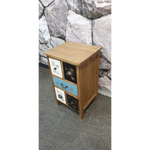Bedside/Lamp Table - Mindi Wood - Five Drawer - Brown Finish