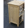 Bedside/Lamp Table - Mindi Wood - Five Drawer - Natural Wax Vintage